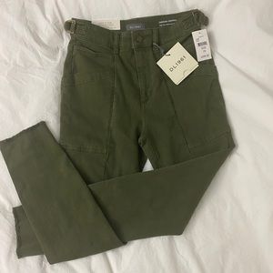 DL1961 farrow high rise skinny army green cargo